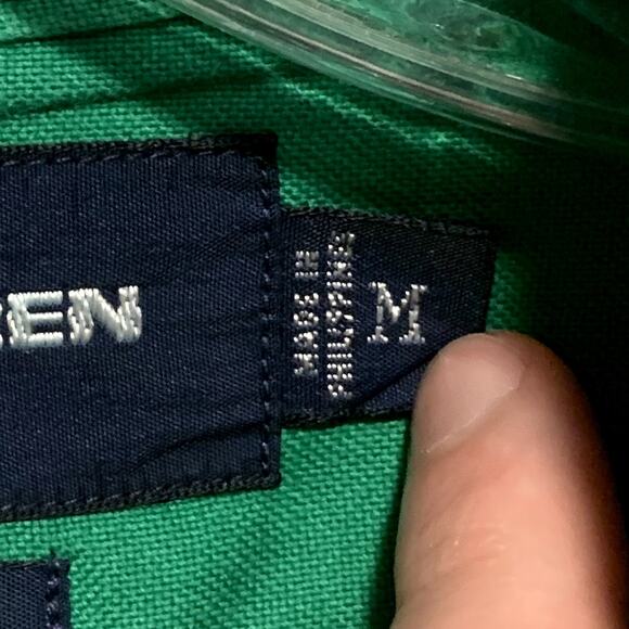 RALPH LAUREN GOLF Shirt M Tilden Button Down Solid Green 100% Cotton - Picture 3 of 16